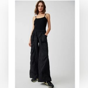 NWT FP Movement by Free People Off the Record Pant sz L Black NIP